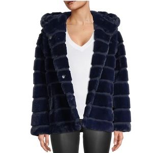 Apprais Goldie Faux Fur Hooded Short Coat